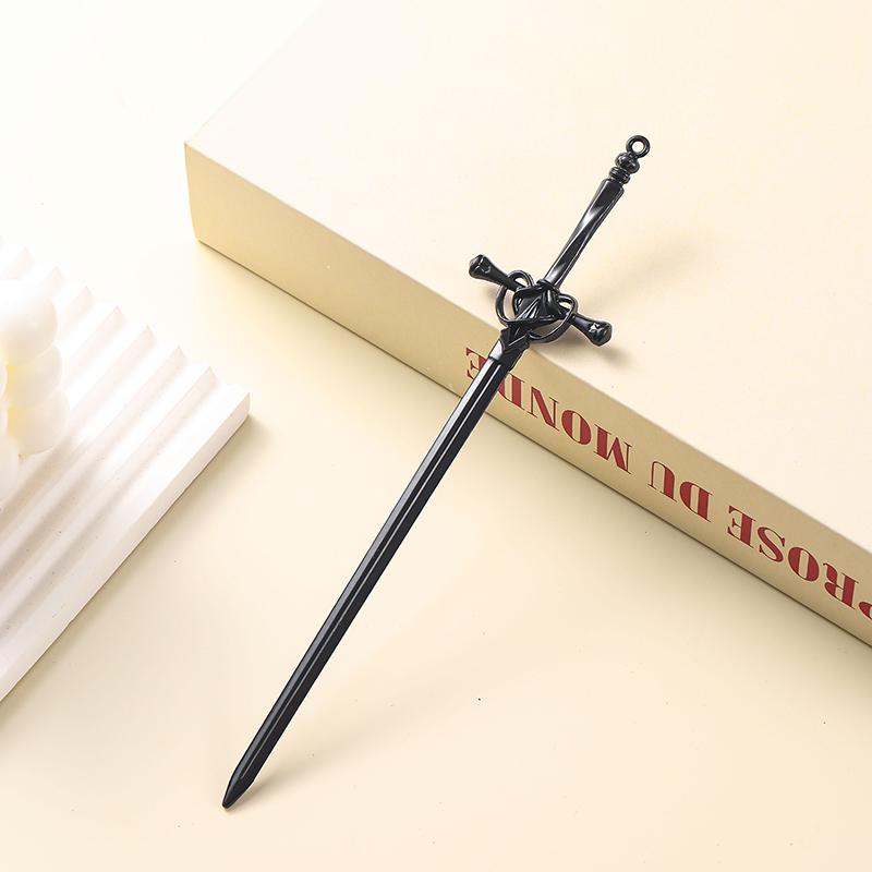 DIY Creative Sword Hair Stick Hairpins Headwear Chinese Sword Hair Fork Buns Punk Hairpin Women Trendy Hair Accessories