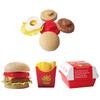 Kinder Simulationsnahrung Spielzeug Rollenspiel Hamburger Pommes Frites Küchenspielzeugset Miniatur Snack Burger Lernspielzeug Baby
