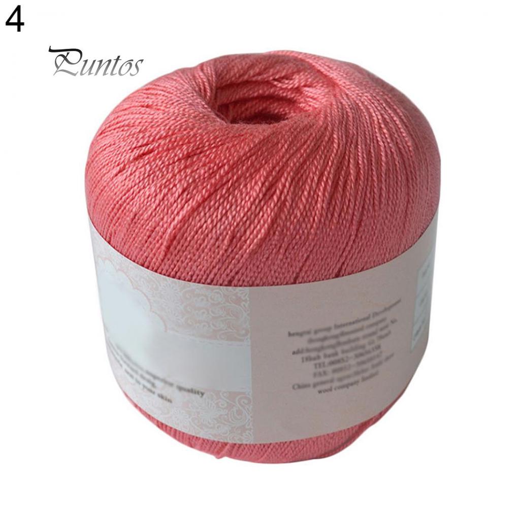 Mercerized Cotton Cord Thread Yarn for Embroidery Crochet Knitting Lace Jewelry
