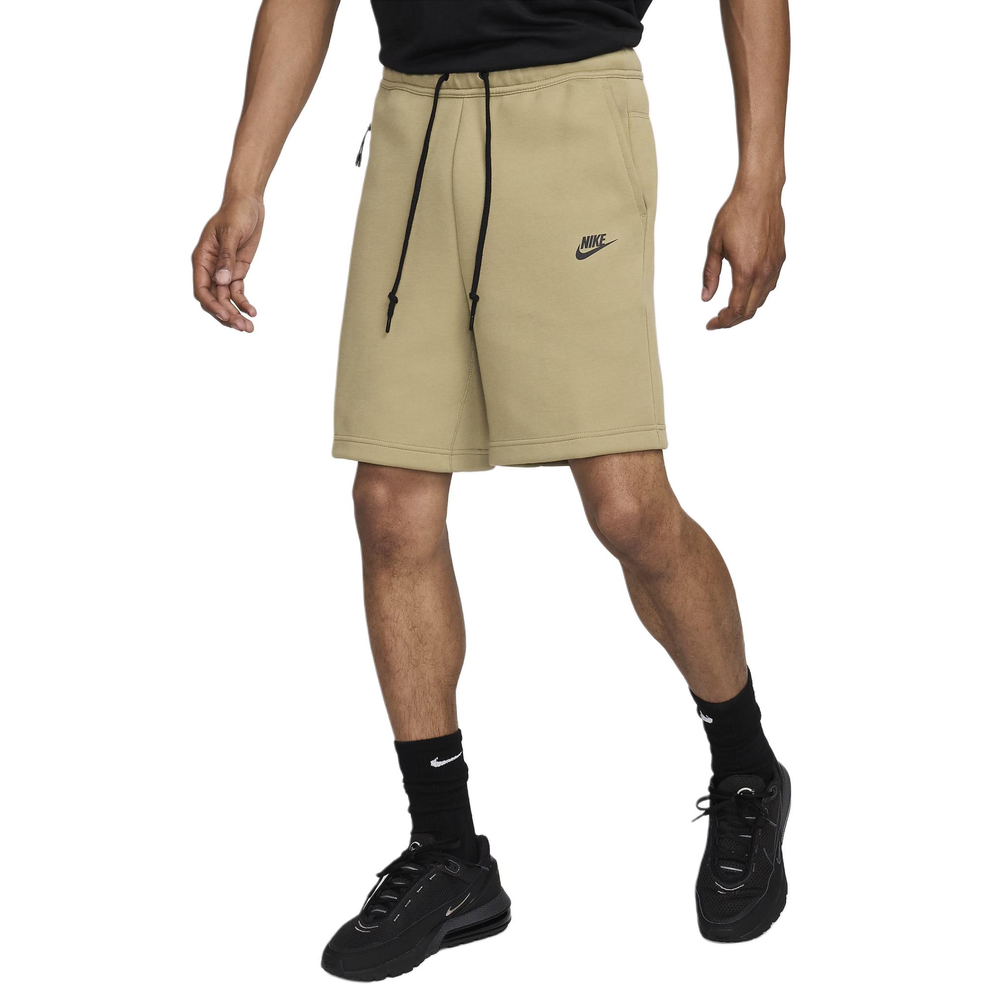 

Nike Sportswear Tech Fleece Solid Color Brand Logo Embroidery Outdoor Sports Elastic Waist Mid Rise Five Point Casual Shorts Men shorts FB8171-276 M