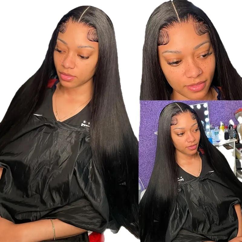 European and American front lace wig, black women's medium length, fluffy natural fashion daily full hair cover