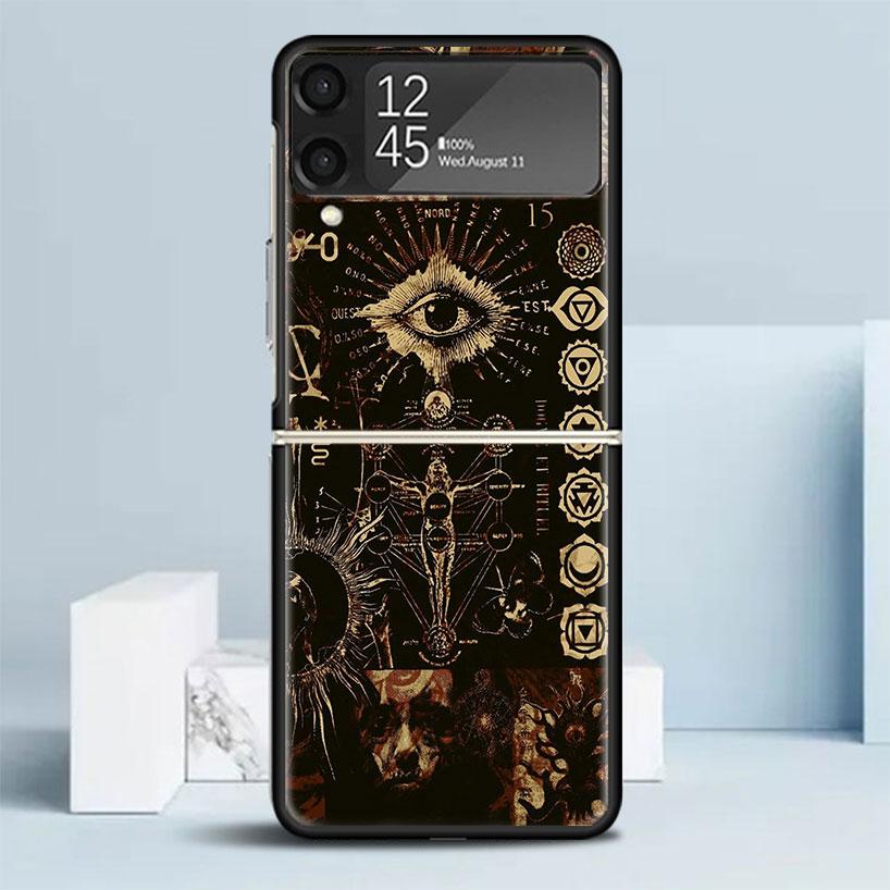 

Black Hole Human Body Password Black Cover for Samsung Galaxy Z Flip 7 6 5 4 3 5G Phone Case Flip7 Flip6 Flip5 Flip4 Flip3 Patte Samsung Z Flip 4