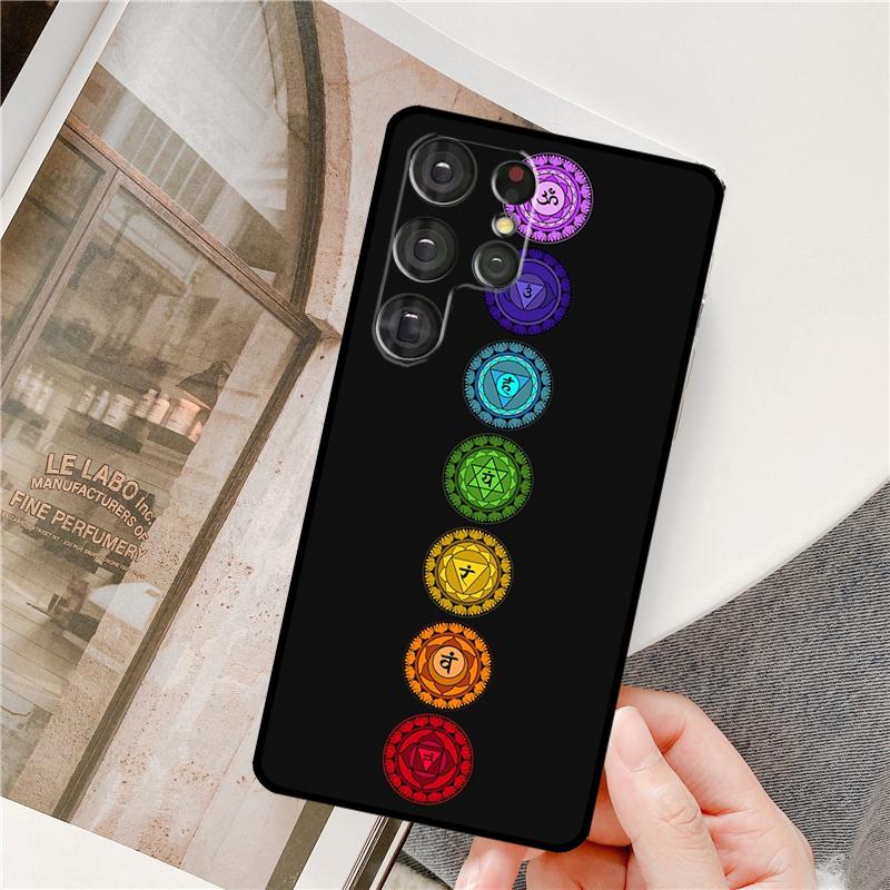Das Mandala Chakra Insist Yoga Handyhülle Für Samsung Galaxy S25 Ultra S9 S10 S20 FE S21 S22 S23 Plus S24 Ultra Vollabdeckung