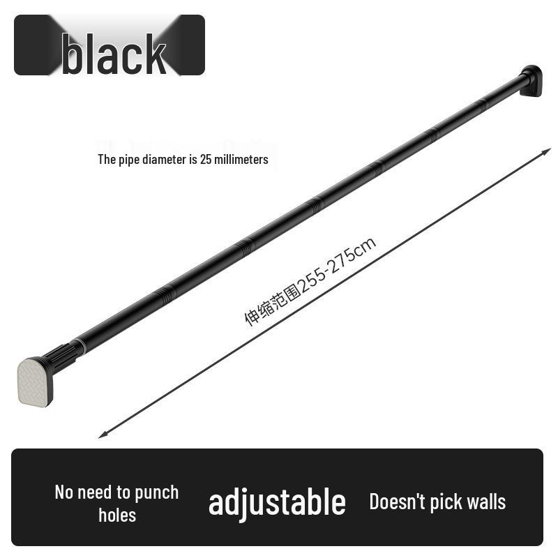 Retractable Stainless Steel Clothesline & Shower Curtain Rod Combo for Balcony and Bathroom
