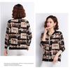 Mother's Chiffon Printed Long-Sleeve Cardigan - 2025 Spring Collection, Plus Size, Versatile Baseball Jacket.