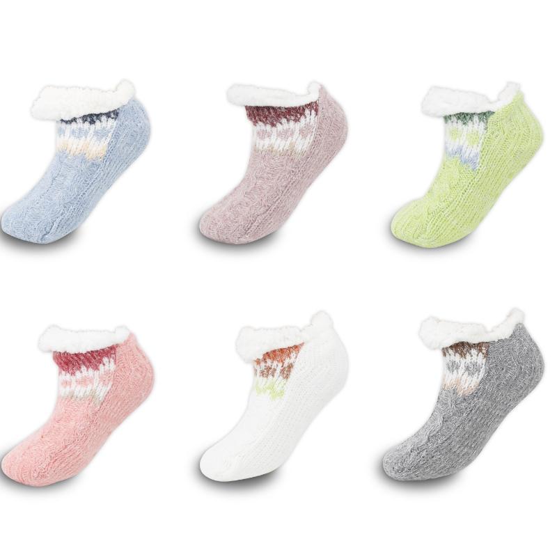 Female Winter Thickened Socks Comfortable Medium Tube Snow Anti-slip Home Floor Socks