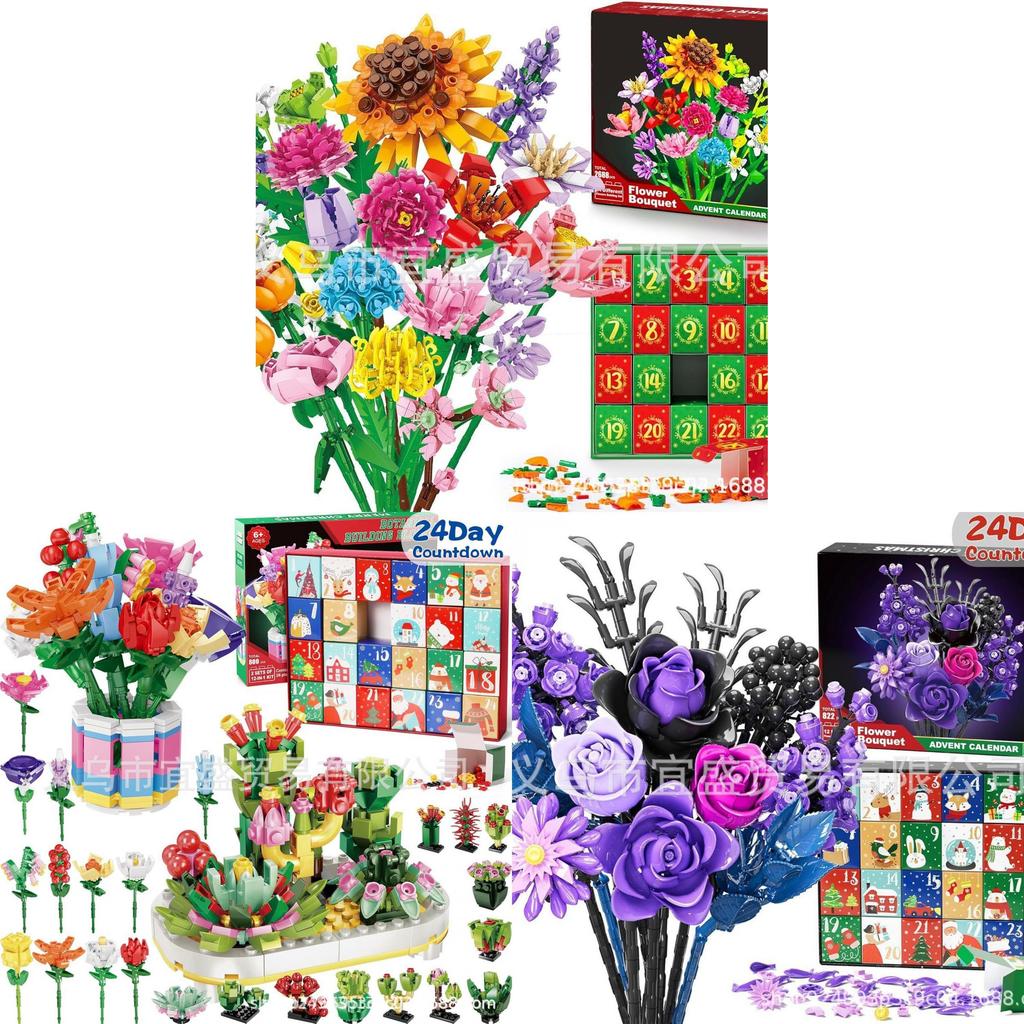 Mazzo di Fiori Conto alla Rovescia di Natale Artigianato in Resina Regalo per Celebrazioni Festività