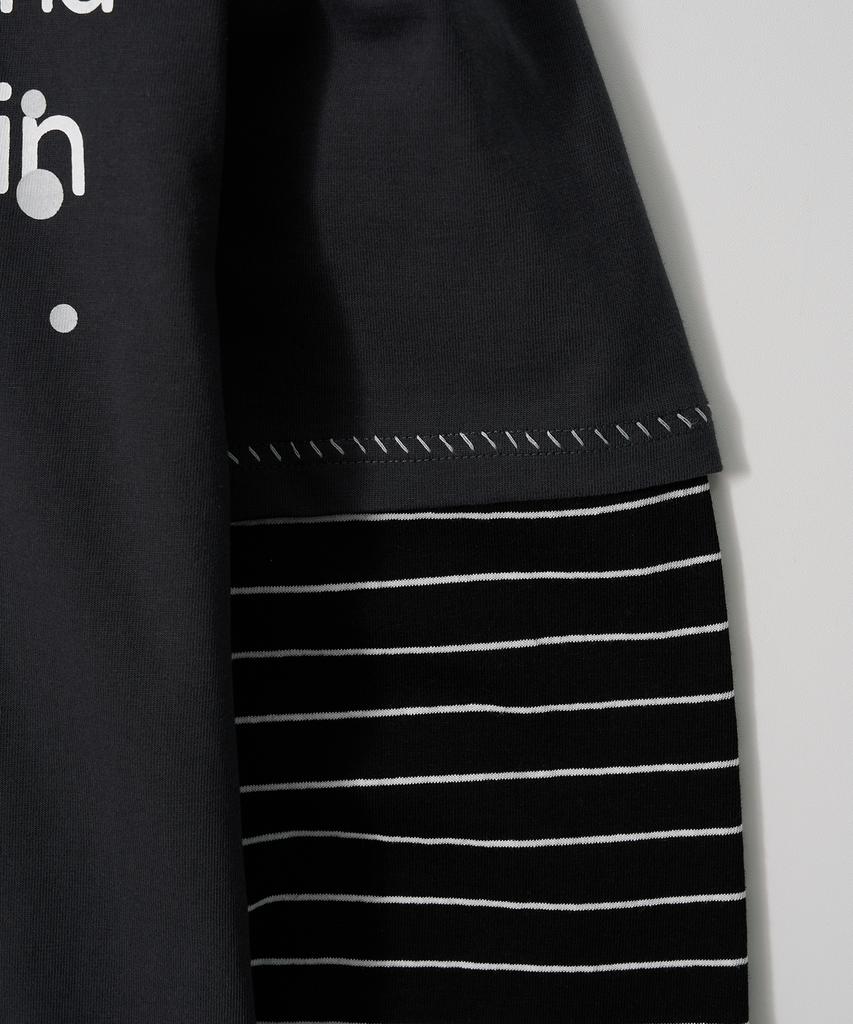 Gameoncheupaeb Stripe Layered Longsleeve (Charcoal)