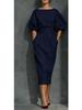 Abito Retro da Donna con Scollo a Barca e Silhouette ad A, Maniche a Sbuffo e Gonna Pieghettata a Vita Alta – Perfetto per l'Eleganza di Primavera e Autunno
