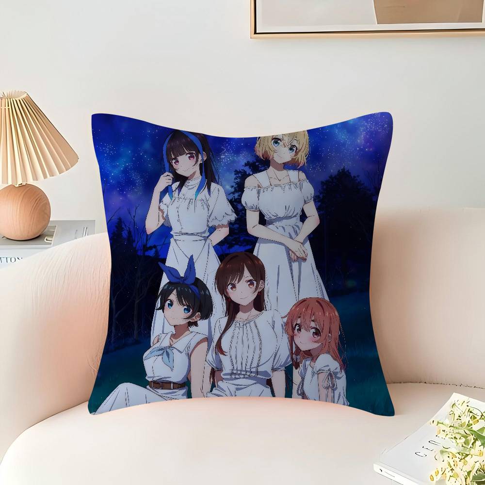 Anime R-Rent-A-Girlfriend Pillow Cushion Cover Pillowcase Living Room Sofa Home Decor Customized