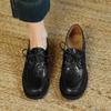 Fashion NEW Spring/Autumn Women Loafers Round Toe Chunky Heel Shoes Genuine Leather Shoes for Women Lace-up Women Pumps Handmade Shoes