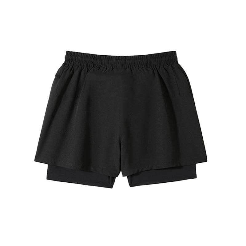 Li-Ning Quick-Drying Breathable Cool Ice Silk Comfortable Anti-Exposure Double-Layer Sports Shorts Women Shorts DACH211-1