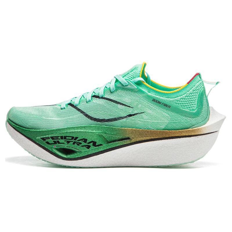 New LiNing Feidian 4 Ultra Cushioning Anti Slip Wear Resistant Breathability Low Top Running Shoes Unisex Green White ARMU003-9