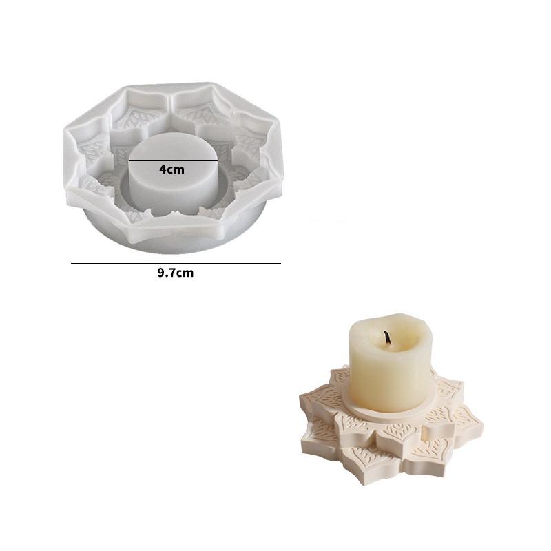 Concrete Candle Jar Silicone Mould Round Lotus Candle Holder Plaster Mold Diy Handmade Epoxy Resin Candlestick Mould Tool