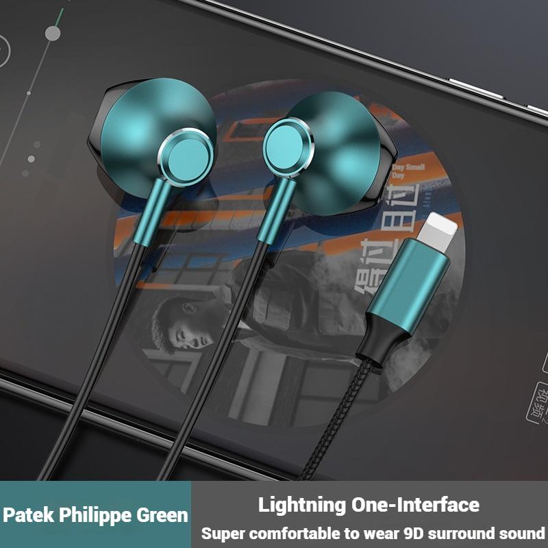 Surround Sound Headsets for iPhone 14 Pro Headphones 13 12 11 Mini X XS 6 7 8 Plus Wired Earbuds Not Bluetooth Earphones In Mic