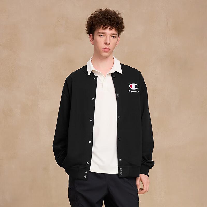 Champion Men's 2025 Autumn Embroidered Logo Plush Baseball Jacket