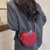 Coin Purse Fruit Shape Chain Bag Solid Color Anti-splash Water Leather Round Pouch Lightweight Polyester Creative Crossbody Bag