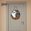 Halloween Door Sign Ghost Sign Cute Boo Hanger Spooky Gifts for Lovers Hanging Welcome Porch Yard Wall Home Party Decor Fall Seasonal Accents