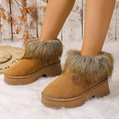 Snow Boots Women's New Winter Cold-proof Velvet Warm Short Boots Versatile Thick-soled Inner Height-increasing Matte Women's Boots