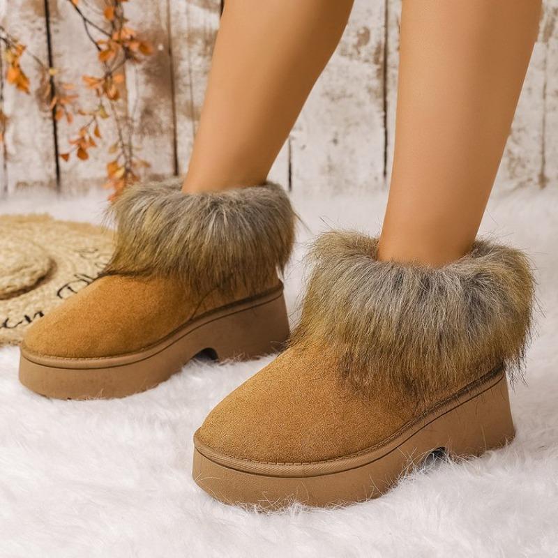 

Snow boots women s new winter cold-proof velvet warm short boots versatile thick-soled inner height-increasing matte women s boots 40