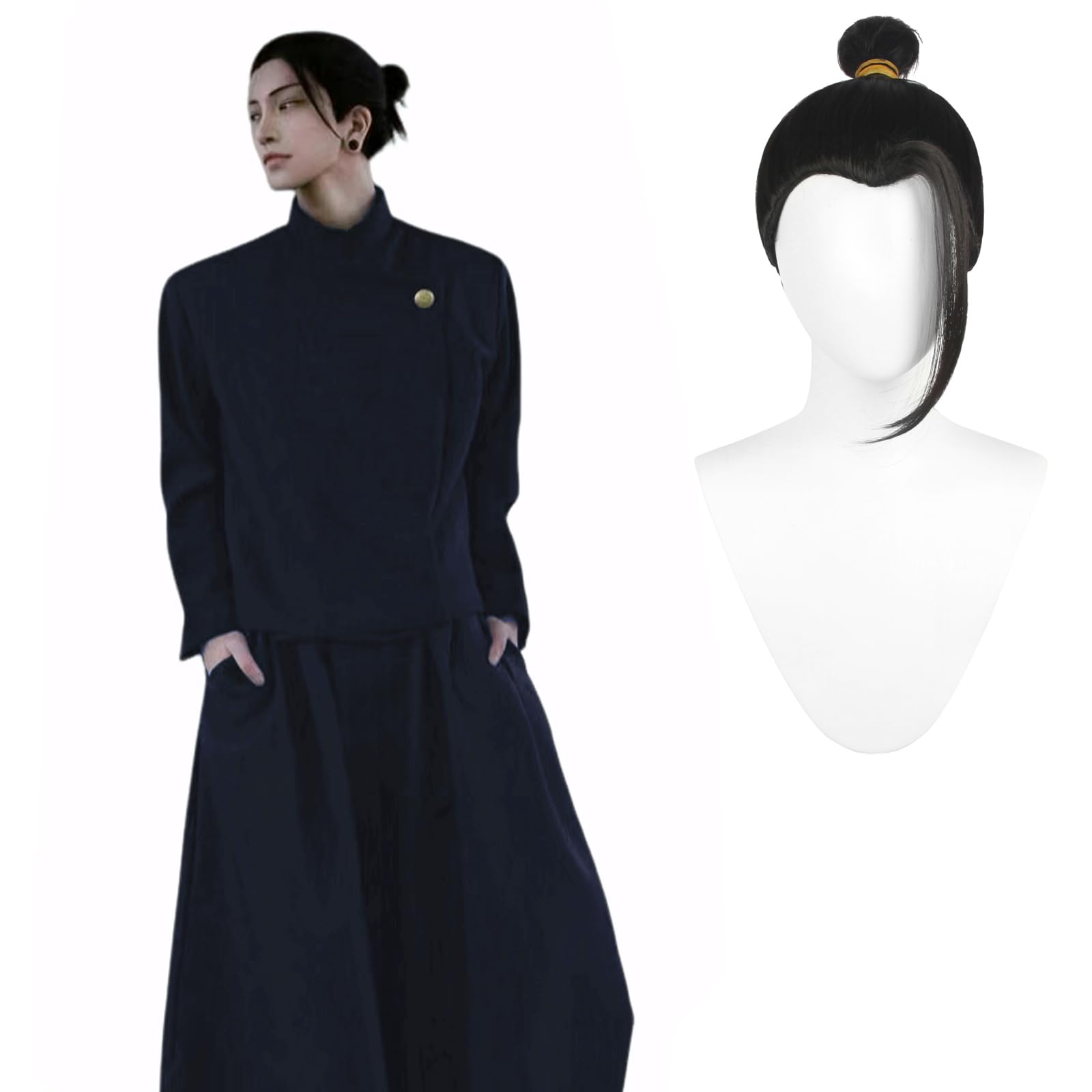 

[NOKIJP] Нацую Кетсу Косплей Костюм с париком Униформа столичного технического колледжа дзюдзюцу для взрослых Гето Сугуру Косплей Нацую Кетсу Косплей