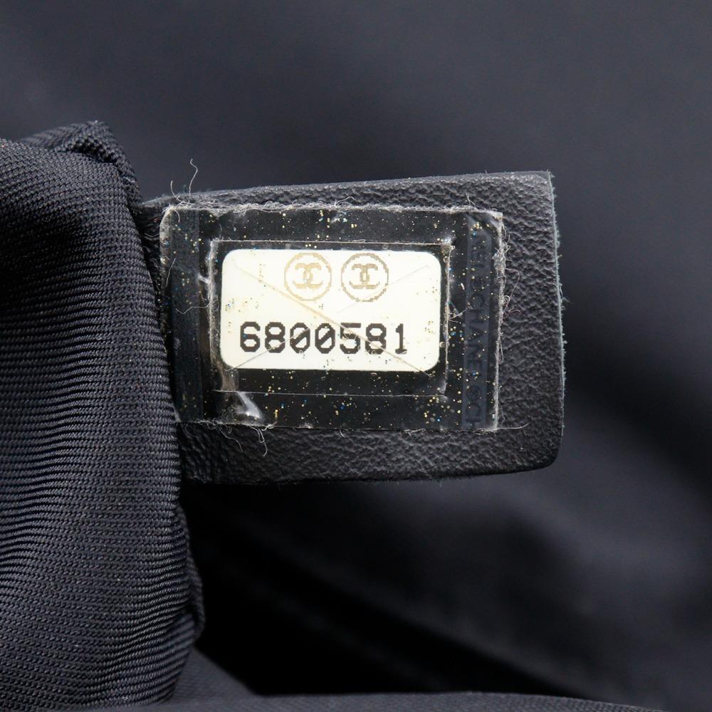 CHANEL New travel line Boston bag A15960 black Nylon canvas Women Used