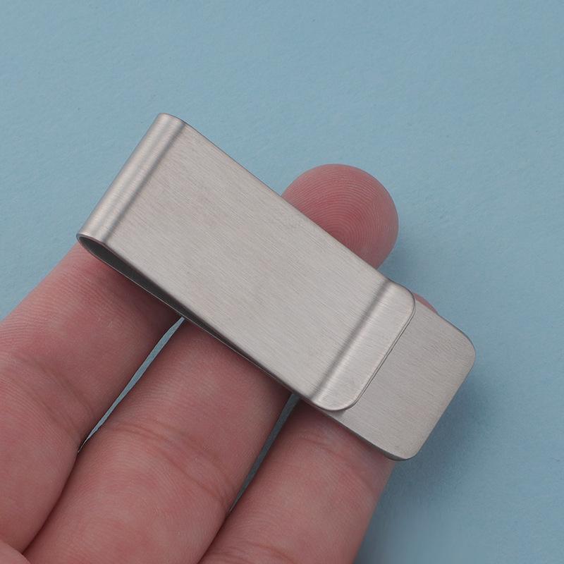 Stalowy spinki do krawata w stylu europejskim i amerykańskim - Polerowane wykończenie, Klips do portfela gotowy do grawerowania laserowego
