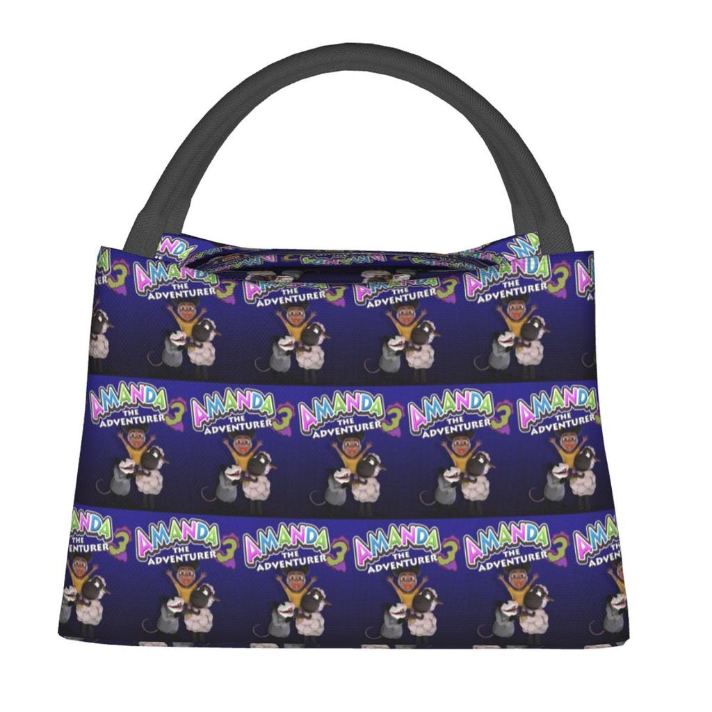 Amanda The Adventurer Insulated Lunch Bag for Women Kids Portable Food Boxes Thermal Lunch Box Tote