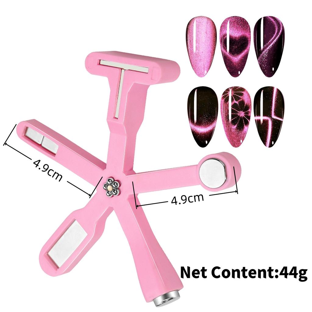 Multifunktionaler 6-in-1 Katzenaugen-Nagelmagnet-Stab Stark Absorbierend DIY-Nagelkunstwerkzeug Professionelle Maniküre-Zubehör