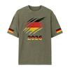 Men's German Football Graphic Print Short Sleeve T-Shirt, Effect Casual Top for Soccer Fans, Comfortable Fit