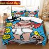 Fashion Cartoon Kawaii Captain Underpants Bedding Set Single Twin Full Queen King Size Bed Set Adult Kid Bedroom Duvetcover Sets