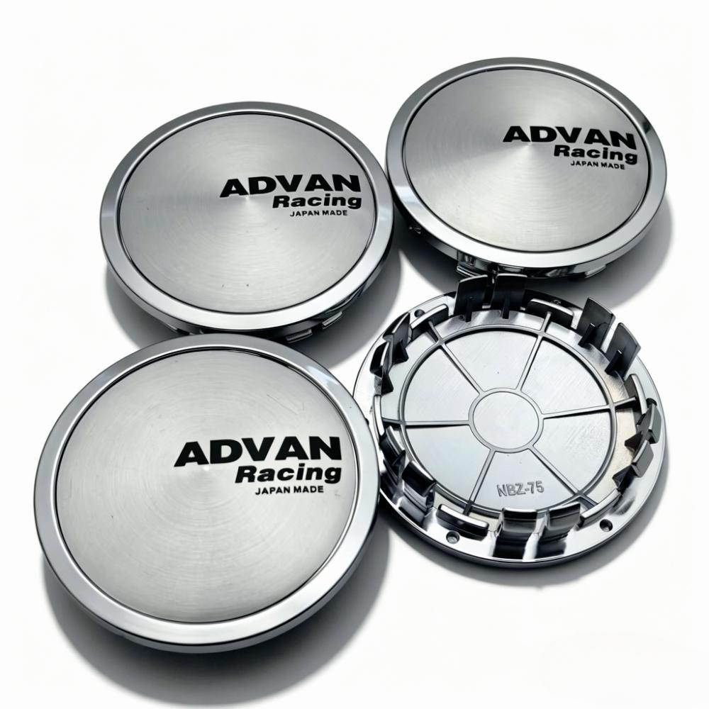 

4pcs Advan Racing Logo Badge Emblem Car Wheel Center Caps 75MM Clips 65MM Wheels Hub Cap Rim Hubcaps Dust Cover Car Accessories Advan Badge&4pcs NBZ75 Wheel Cap