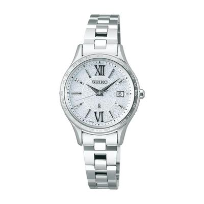 SEIKO Hodinky LUKIA Standardní kolekce Kulaté Solární Rádiové SSVV081 Stříbrné Dámské