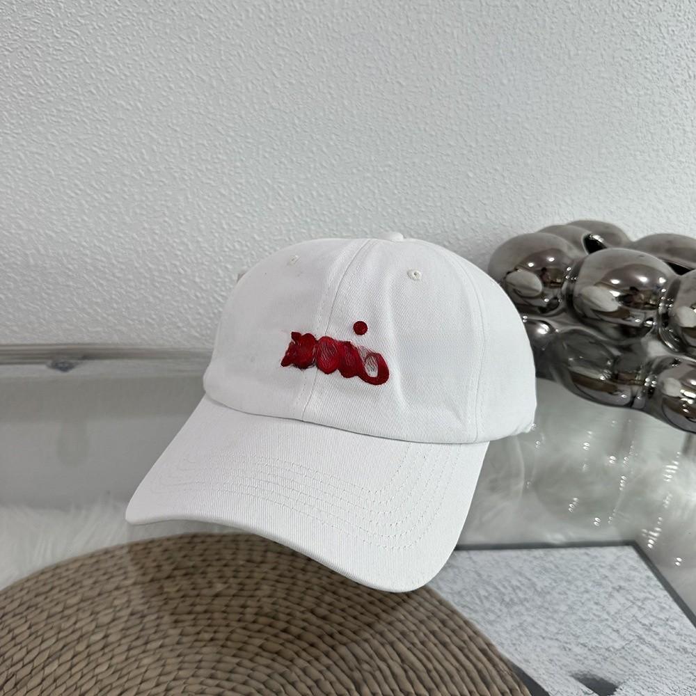 Baseball Cap Women Embroidered Letter Wide Brim Sun Hat For Summer Seasons