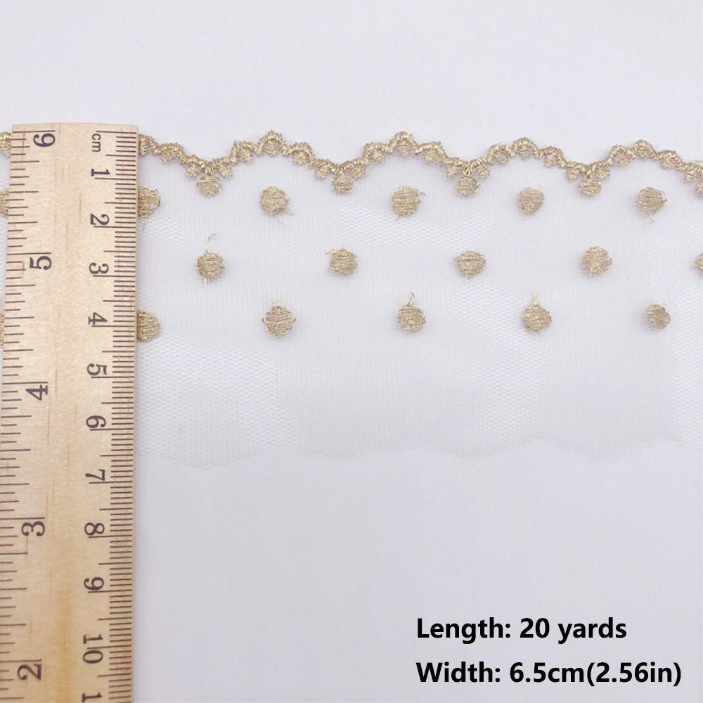 20 Yards 6.5cm Width Embroidered Lace Fabric Minimalist Lace Trim  DIY Craft Handmade Materials