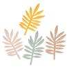 Feuilles en papier décoratives - ARTEMIO - 4 feuilles de sumac - Multicolore - 8x4,5 cm - Mixte