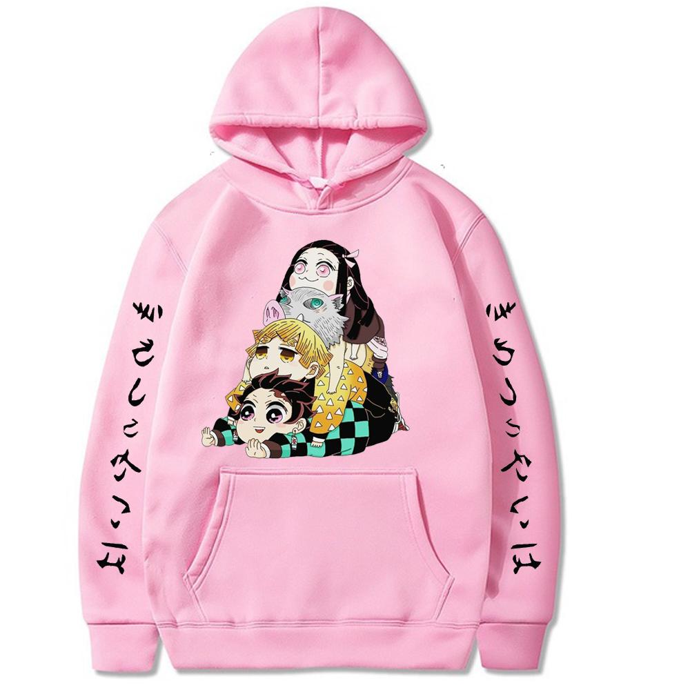 Anime Demon Slayer Clothes Men Women Kimetsu No Yaiba Hoodies Oversized Casual Sweatshirt Prevalent Pullover Harajuku Streetwear