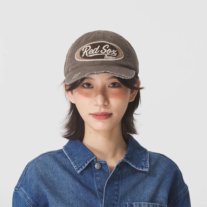 MLB Boston Red Sox Cotton Baseball Caps Unisex Brown Fashion 3ACPV265N-43BRS