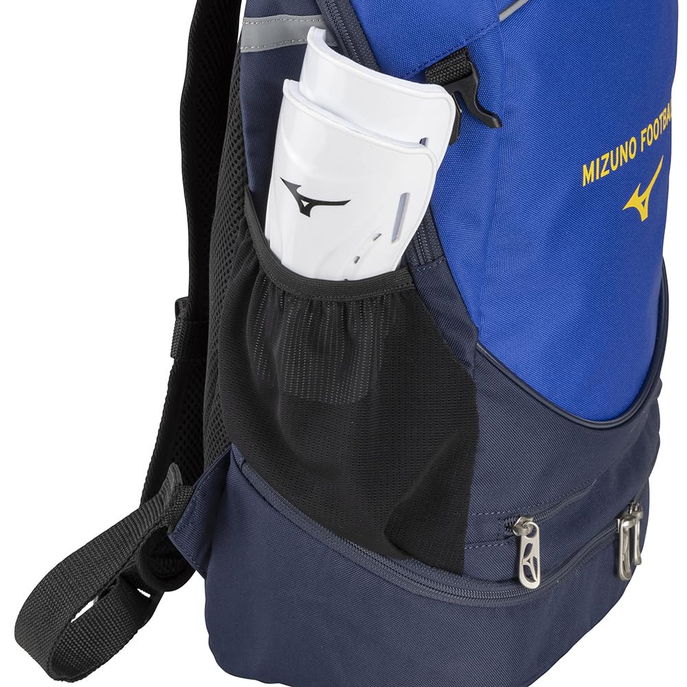 Mizuno Soccer Backpack 16L Blue X FF P3JDB001, Clean, Safe, Breathable, Navy,