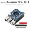 Raspberry Pi 5 PoE Ethernet Power Expansion Board with Fan Heatsink, 802.3af/at, 5/12V.