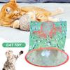 Cat Tunnel Toy with Plush Ball Crinkle Paper Collapsible Tunnel Bag Cat Self
