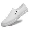 Men's Spring Casual Loafers: Breathable Two-Use Cowhide White Slip-Ons