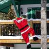 108cm Santa Claus Plush Set Climbing Window Balcony Roof Chimney Hanging 2025 Merry Christmas Gift Festival Decoration