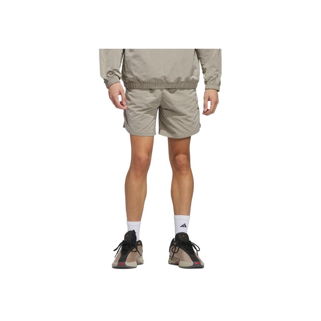 Adidas Solid Color Loose Fit Drawstring Casual Shorts Unisex Shorts Light-Brown JC7842