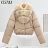 Women's Fashion Casual Fall Winter Solid Color Print Long Sleeve Jackets & Coats Down Coats