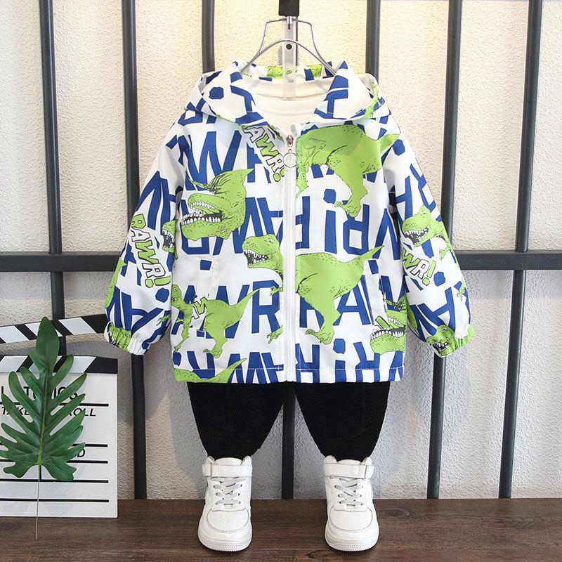 Children's Casual Coat Spring and Autumn Boy's Jacket Hooded Casual Trench Coat