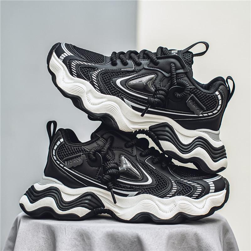 

Fashion Platform Sneakers for Men Fashion New Casual Shoes Luxury Tennis Shoes for Men Breathable Sport Running Shoes Zapatillas Hombre 39 чёрный