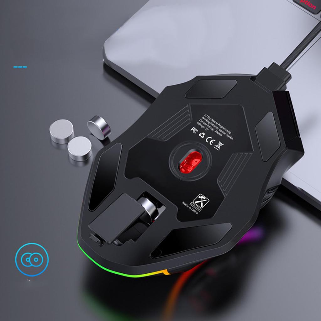RGB Gaming 12800 DPI Wired Gaming 12 Macro Buttons 6 DPI Ergonomic Mouse for Computer Replacement Accessory Mouse, Mouse, & Levels, Gaming,