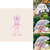 Plush Rabbit Keychain With Floral Pattern For Cute Bag Decor And Gifts