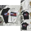 Man Russian Woman Flag Streetwear Fitness Short Sleeve Black White Shirt T